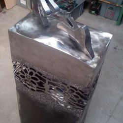 Sculpture Valais - 3e Âge de Fer - Catégorie : Fer - Titre : Couple - Vue de Trois Quart Gauche