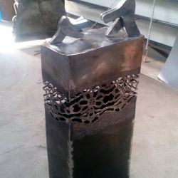 Sculpture Valais - 3e Âge de Fer - Catégorie : Fer - Titre : Couple - Vue de Trois Quart Droite