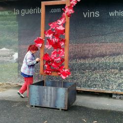 Sculpture Valais - 3e Âge de Fer - Catégorie : Fer - Titre : Feuilles de vigne - La Guérite 2