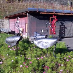 Sculpture Valais - 3e Âge de Fer - Catégorie : Fer - Titre : Flamants - Portrait